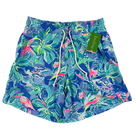 Lilly Pulitzer Capri TrunkBennet Blue Celestial Seas Men's Size S Small NWT